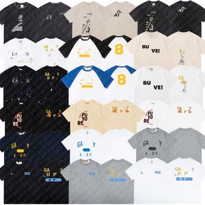 Yaz Tasarımcısı T Shirt GalleryDept Erkek Tişörtleri Moda Yüksek Sokak Grafik Tee Klasik Mektup Desen Baskı Amerikan Gelgit Marka Galler Dept Tshirt