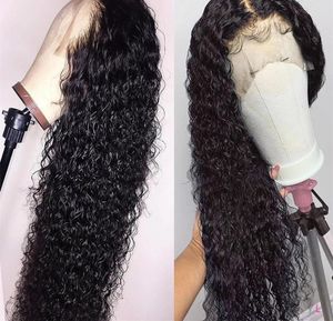 Diva1 Deep Wave Lace Pront Brity Human Hair Bows 150 Censle Curly Brazilian for Black Women HD Full Full Frontal 360 Lace Front Wig7170307