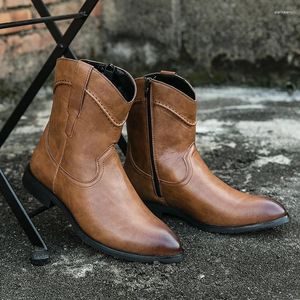 Buty włoskie 2024 High Top Men Motorcycle Casual skórzany zamek błyskawiczny moda wojskowa spiczaste designerskie dżinsy