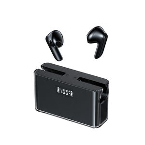 New TM11 Square Wireless Bluetooth Earphones in ear Earbuds Transparent Digital Display TWS Headset High Battery Headphones