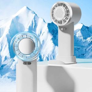 Electric Fans Manual Turbo Jet Mini Portable Ice Fan Cold Borstless Motor High Speed ​​Channel Fan Rapid Blower Fan 240319