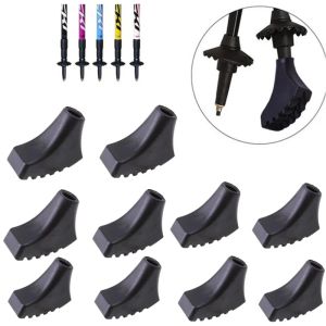 Sticks 520Pcs Trekking Pole Nordic Walk Stick Cane Climb Replacement Alpenstock Outdoor Camp Hike Protector Cap Tip Rubber Wholesale