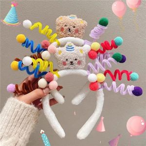 Hair Accessories Funny Plush Twisted Stick Head Bands Cartoon Girls Wash Face Headband Cute Loops Headwear