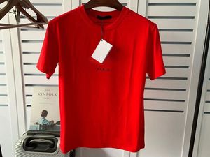 T-shirt da uomo di design a maniche corte di lusso T-shirt da uomo stampate con lettere rosse nere T-shirt da uomo di marca di moda a maniche corte Taglia asiatica XS-XXL