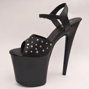 Танцевальная обувь LAIJIANJINXIA 20 см/8 дюймов, сексуальные экзотические женские сандалии на платформе и высоком каблуке с верхом из искусственной кожи, E157