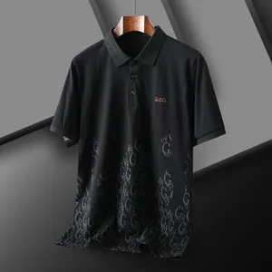 Polos T-shirt de manga curta designer verão 2024 nova camisa polo high-end moda casual masculina camisa polo costura manga 100% algodão