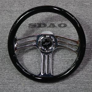 Ratt täcker universal 14 tum 350 mm svart abs Wood Breattable Imitation Peach Auto Racing Drifting