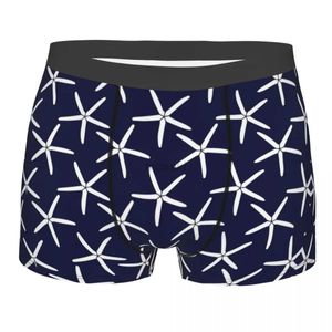 Underpants Men Boxer Shorts Mutandine blu e bianche Starfish Underwear Maschio novità maschio S-xx Underpants 24319