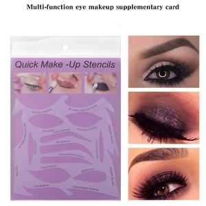 Ögon Makeup Stencils Winged Eyeliner Stencil Mall Shaping Tools Eyebrows Eye Shadow Makeup Mall Tool Stickers Card