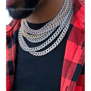 Tennis Iced Out Cuban Link Jewelry Pass Tester Full Lab Diamond Pendant Men Bling Necklace Bracelet Hip Hop Gift