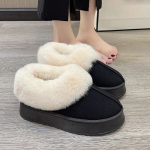 Buty Rimocytu zimowe futrze dla kobiet 2023 NOWOŚĆ GRUGE PLUMH SNIP Snow Boots Woman Slipon Platform
