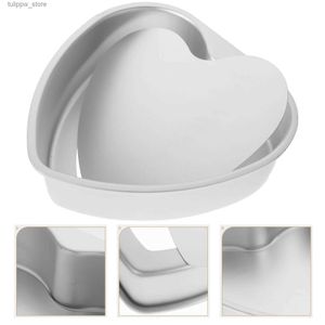 Baking Moulds 6/7/8/10inch Aluminum Alloy Cake Molds Heart Shaped Cake Pans Removable Bottom Baking Mould For Muffin Cake Bread Cheese Mousse L240313