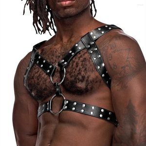 Bras Sets Gay Rave Harness Exotic Tank Top Men Body Chest Belt Sexy Fetish Bondage Strap Male Lingerie Sex Party Wear