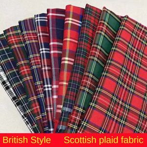 Plaid Fabric Christmas By Meter for Skirt Uniform Dresses Background Diy Sewing Scottish Style Cloth Soft Breathable Comfortable 240309