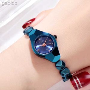 Wristwatches Top Luxury Brand Ceramic Watch Women Fashion Simple Waterproof Quartz Watch Lady Elegant Business Clock Women Dress Watch 24319