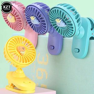 Electric Fans Cartoon Rechargeble Clip Mini Desktop Fan Student Dormitory Portable Clip Wall USB Mini Fan With LED Light and ControlC24319