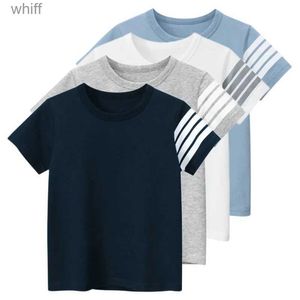 T-Shirts 2024 Yaz Giysileri Çocuk T-Shirts Boys Striped Kısa Seleeve Tişört Kızlar Kısa Kol O boyun pamuk üstü Kids Outfitc24319