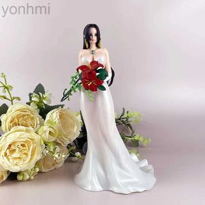 Action Toy Figures Japan Cartoon Anime One Piece Luffy Boa Hancock Sexy Wedding Dress Flowers PVC Action Figures Model Dolls Kids Toys Gifts 24319