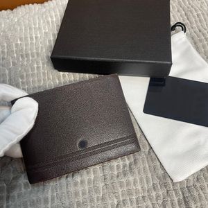 Portafoglio marrone Portamonete di marca Borsa da viaggio Organizzatore sul posto di lavoro Portamonete di moda Portafogli di piccole dimensioni Porta carte regalo in pelle di animale Scatola originale