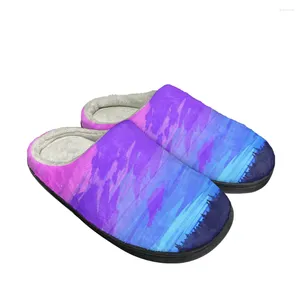 Slippers Bisexual Pride Fashion Cotton Custom Mens Womens Sandals Plush Casual Keep Warm Shoes Thermal Comfortable Slipper