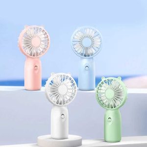 Electric Fans Handheld Fan Mini Cooling Fans AA-Battery Power Small Fan For Home Office 240319