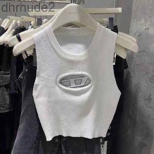 Marka T-Shirt Dizel Tank Top Tasarımcı Kadın Tişörtler Mahsul Y2K Üstler Mektup Baskı Tshirt O Boyun Kısa Kollu Tees Kadın Giysileri Katı Baic Mavi HCK9 1S6M