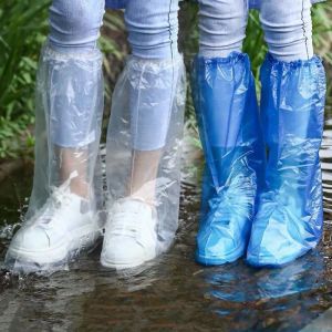 20ペアの使い捨てPEプラスチック製の防水靴カバー農場保護靴カバー卸売レインシューズカバー70cm高さレインブーツ