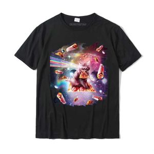 Mäns T-shirts i Space Pizza Rainbow Cat Laser Taco Burrito T-Shirt 3D Tryck Mens T-shirts TILL SALUMALLAMMANTAL T-shirts 240327