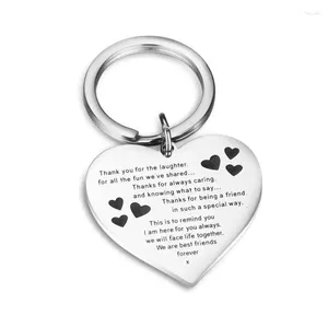 Keychains Jewelry Beautiful Butterfly Hearts Stainless Steel Friendship Key Chain For Your Friends Ring Accessories