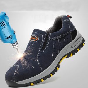 Ayakkabı Çelik Toe Güvenlik İş Ayakkabıları Erkekler 2019 Moda Yaz Nefes Alabilir Kayış Çekimler Erkek İşgücü Sigortası Ponks Ponfon Post