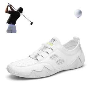 Schuhe große Größe 45 46 Schuhe Männer Golf Sneaker Sommer Männer Schweinsleder -Trainer Golf echte Leder Herren Schuhe Golf