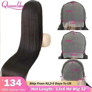 Synthetic Wigs Synthetic Wigs 36 34 32 inch 5x5 6x6 Hd Lace Closure Wig 42 40 30 inch Long 13x6 360 Straight Glueless Human Hair Lace Frontal Wigs For Women 240329