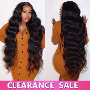 Synthetic Wigs Synthetic Wigs 30 32 34 Inch Body Wave Lace Front Wig 13x4 13X6 HD Lace Frontal Wig 5X5 Glueless Closure Wig 360 Human Hair Lace Frontal Wig 240329