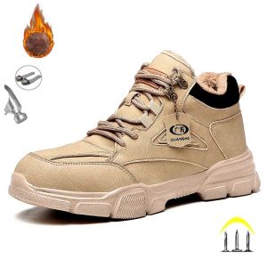Stivali inverno scarpe di sicurezza per uomini uomini leggeri sneaker indistruttibili stivali donne kevlar insuole protettiva acciaio calzature maschili maschili