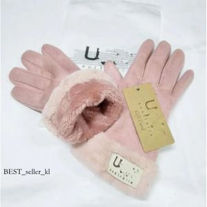 Gugg rękawica Uggg Slipper Glove Faux Fur Styl dla kobiet zimowe na zewnątrz ciepłe pięć palców sztuczne skórzane rękawiczki 584 Sietnik Uggliss Slipper