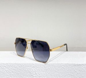 Óculos de sol piloto quadrado dourado metal cinza gradiente sombreado óculos de condução esporte óculos de sol para homens uv eye wear com box2308556