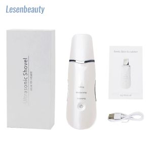 Purificador ultrassônico da pele vibração rosto profissional espátula removedor de cravo pá limpador cavitação peeling levantamento facial