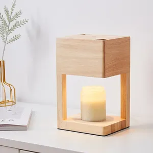Bordslampor enkel doftlampa smälter vaxljus sovrum sovrum dekoration trä