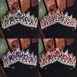 Tiaras 4 kolor kryształowy kryształowy ślub ślubne panny młodej i korony królowa diadem konkurs