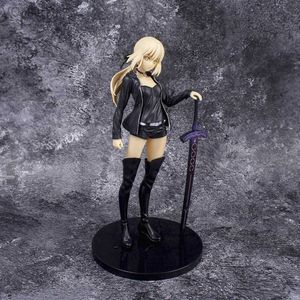 Action Figures Toy 24CM Saber Altria Pendragon Figura anime sexy Fate/Grand Order Action Figure Saber Alter Abbigliamento casual Figurine Modello Doll Toys 24319