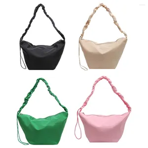 Shoulder Bags Pleated Women Messenger Solid Color Simple Dumpling Crossbody Bag Large Capacity Birthday Holiday Gifts