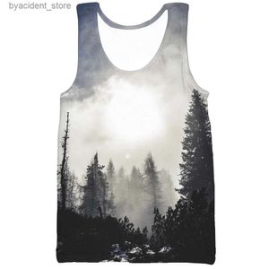 Men's Tank Tops Forest 3D Print Causal Clothing New Fashion Men Women Vest Size S-5XL Mesh Top L240319