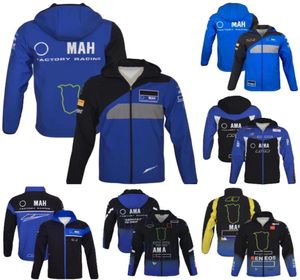 2022 New Moto Factory Racing Team Hoodie Motorcycle Ride Blue Keep Warm Jackets Zip Fleece Sportswear Men039S WindProof Zipper 9699016