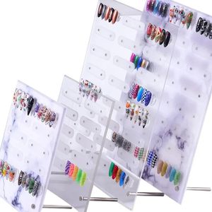 1 set Nail Gel Polish Color Display Stand Acrylic Magnetic Fake Nail Tips Display Holder Nail Art Decoration Showing Shelf