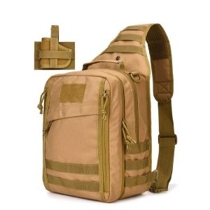 Bags Sling Bag Molle System Range Bag Waterproof Military Gun Accessori Tactic Handbag Holster Inside EDC Pistol Case Breathable Back