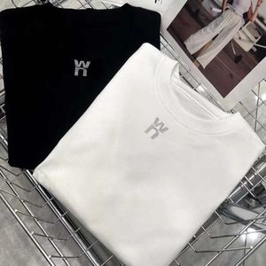 Designer Luxo Chaopai Clássico Tendências de Moda Homens Mulheres Casais Puro Algodão T-shirt Manga Curta Verão Quente Diamante Letra Solta e Versátil