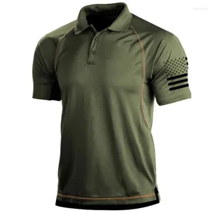 Men's Polos Summer Quick Drying Outdoor Tactical Ventilate T-shirt V-neck Military Top Sweatshirt Clothing Strong Man