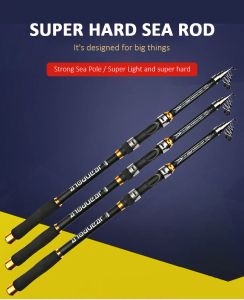 Rods Glass Carbon Fiber Portable Spinning Telescopic Fishing Rod for Boat Saltwater and Freshwater