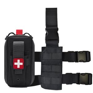 Väskor Taktisk medicinsk påse Molle First Aid Bag Military Ifak Pouch Tourniquet Holder Lårväska med taktisk lårrigpanel