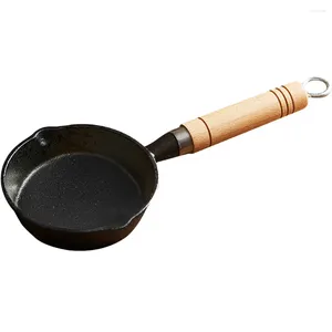 Muggar gjutjärnspannor sås bekväm stekning häll olja liten wok pott mini stekpanna bok kök smältvax